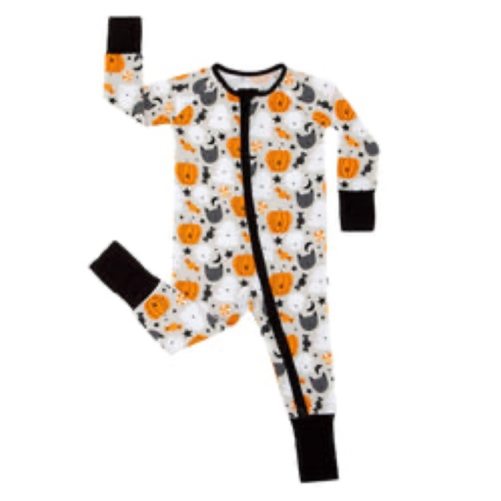 Little Sleepies “Boo Crew” Halloween Bamboo Zippy – Size 6–12M